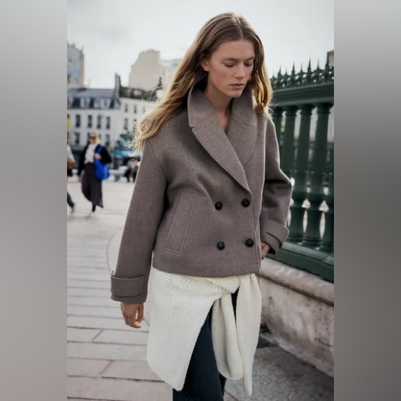 ZARA Pea Coat - Picture 2 of 5